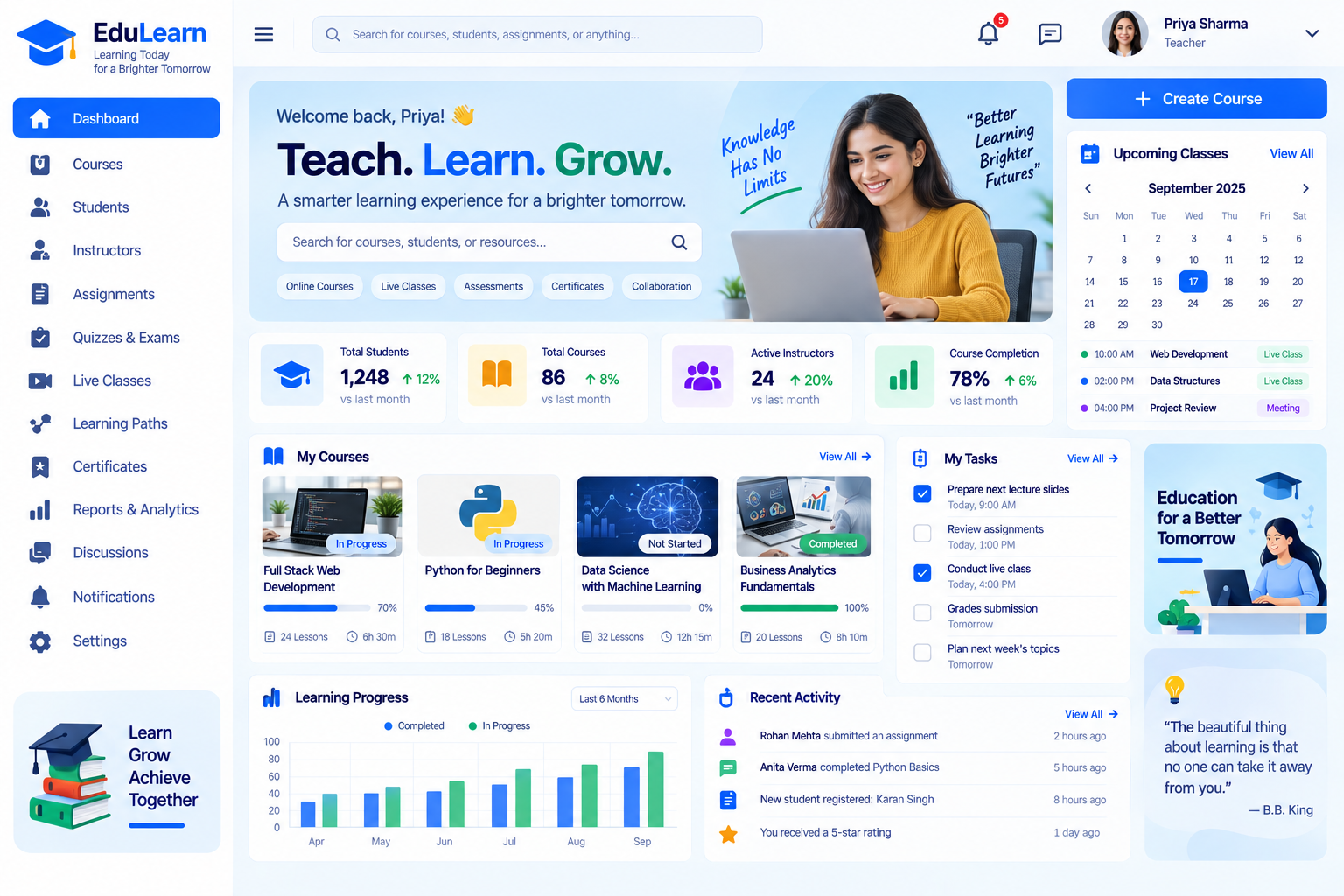 Education LMS Platform: Digital learning interface illustration
