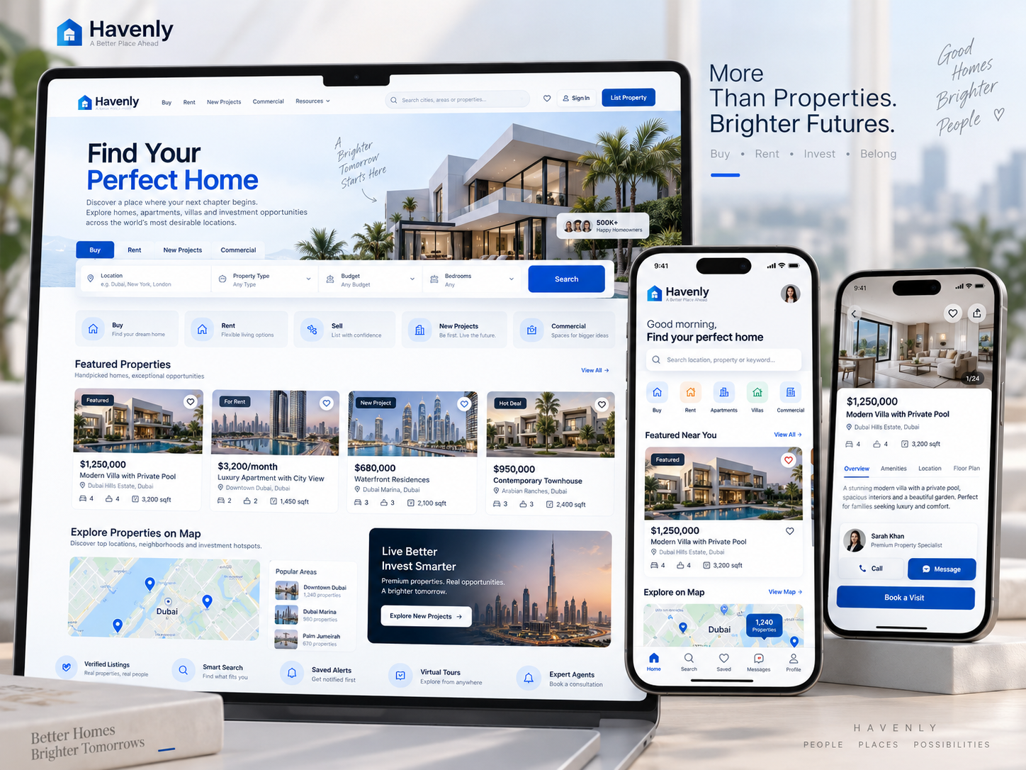 Property Search and Listing App: Property discovery interface illustration
